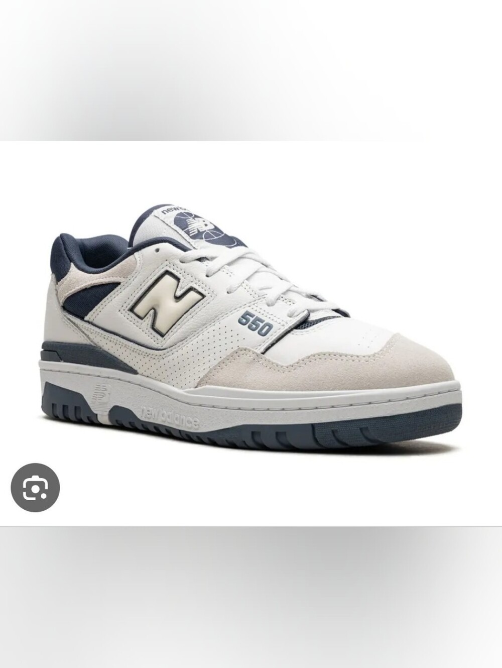 New Balance 550 White Navy Low-Top Sneakers Women's 6